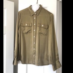 Women’s J. Crew Blythe 100% Silk Shirt Size 6